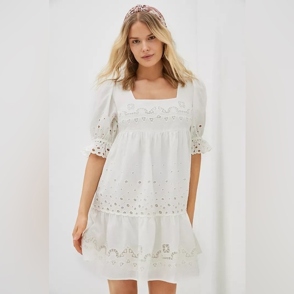 Anthropologie Dresses & Skirts - Anthropologie Audrina Eyelet Mini Dress